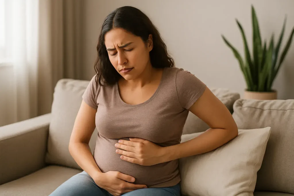 es normal sentir dolor en el vientre durante el embarazo en el primer, segundo o tercer trimestre